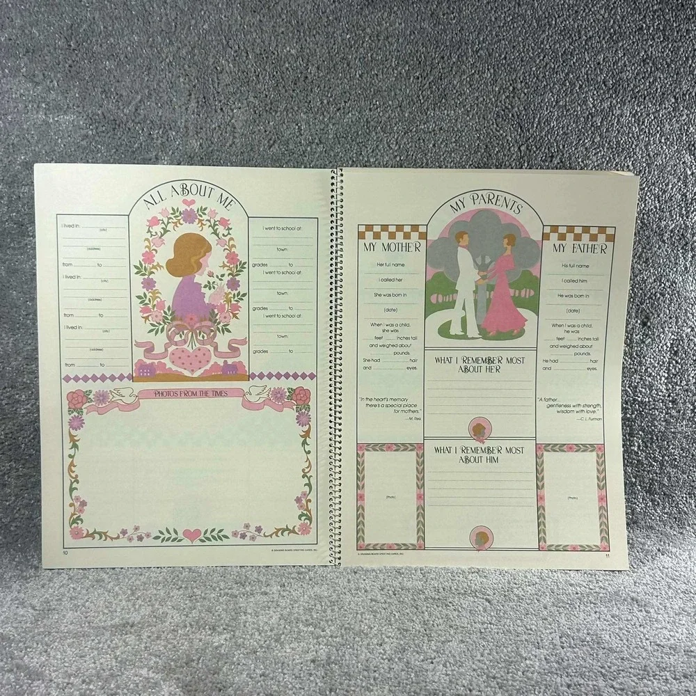 Drawing Board Memory Book Pink Grandmother Remembers Arlene Noel Vintage